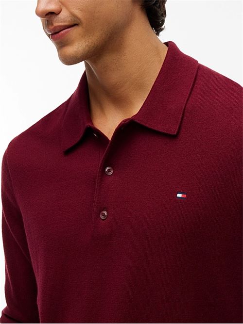 pima org ctn cashmere ls polo TOMMY HILFIGER | MW0MW36519VLP